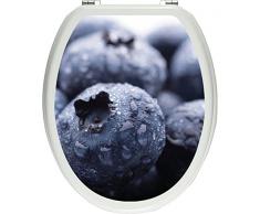 Pixxprint fruchtige Heidelbeeren als Toilettendeckel Aufkleber, WC, Klodeckel - Maße: 32x40 cm, Gläzendes Material Toilettendeckelaufkleber, Vinyl, bunt, 40 x 32 x 0.02 cm