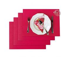 Westmark Tischsets, 4 StÃ¼ck, 45 x 32,5 cm, Hochwertiger Kunststoff, Weinrot, Saleen Edition: Coolorista, 01025036150