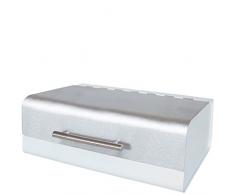 Laroom Brotkasten, Edelstahl, Weiß, Metall