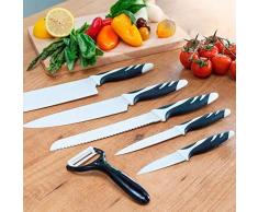 Cecotec c01023 – Set von 6 Schweizer Messerset, schwarz