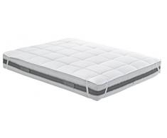 Italian Bed Linen Elegant gesteppt Topper, Weiß, Kleine Doppelte