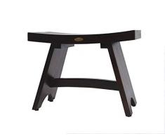 Decoteak Teak Bank-Serenity östlichen Stil Dusche (komplett montiert) - Bad, Bad 1 24 Length x 12 Depth x 18 Height Braun