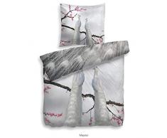 Heckett Lane Mako-Satin Wendebettwäsche Mayour 155x220 (80x80) Marshmellow White
