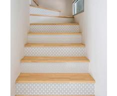 Ambiance-Live col-stairs-ROS-B092_30 x 105 cmx2 Fliesensticker für Treppen, Vinyl, Oskar, 4 Streifen à 15 x 105 cm