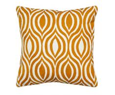 Jute & co Chainstitch Kissen Bestickt, 50 x 50 cm, Wolle/Baumwolle, Mehrfarbig