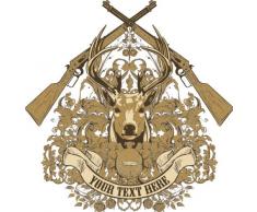 Indigos 4051719759051 Wandtattoo MF328 Hirschkopf 40 x 39 cm