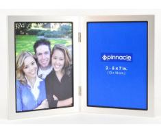 Pinnacle Frames silber Schreibtisch Rahmen mit Schwarz Lippe, silber, 5 x 7