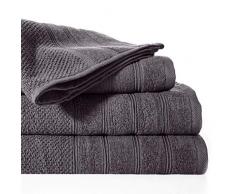 Design91 Frottier Handtuch Grafit 100% Baumwolle Duschtuch Badetuch Badezimmer, 50X90cm