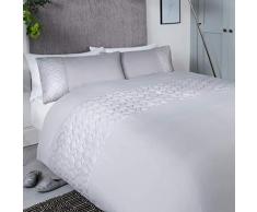 Sleepdown Pinsonic Cube Silver Bettwäsche-Set, Einzelbett, Polyester, silberfarben