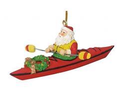 Downeast Concepts Santa auf Einem Kajak Weihnachtsbaum Ornament