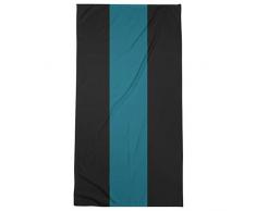 ArtVerse NFS Jacksonville Throwback Football Stripes Strandtuch, Poly/Baumwolle, 36 x 72, Schwarz und Aqua