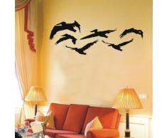 INDIGOS WG10481 Wandtattoo w481 Vogel / Vögel Wandaufkleber 80 x 30 cm, weiß