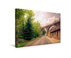 Calvendo Premium Textil-Leinwand 45 cm x 30 cm quer, Das Viadukt Hettstedt | Wandbild, Bild auf Keilrahmen, Fertigbild auf echter Leinwand, Leinwanddruck Menschen Menschen