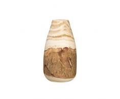 Creative Co-op 13 H Carved Paulownia Wood with Live Edge (Each one Will Vary) Vase, Holz, braun, 12.5