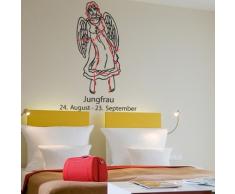 INDIGOS 4052166061131 Wandtattoo w385 Jungfrau - Sternzeichen Wandaufkleber 120 x 92 cm, rosa