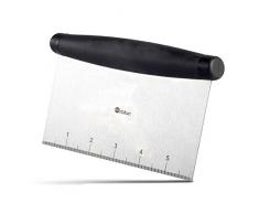 orblue Teigschaber und Cutter Edelstahl – Pizza Teig und Chopper – Mehrzweck Bench Scraper, edelstahl, 1-Pack