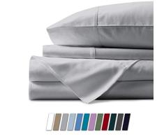 NVT Leinen tollen Wert 400 Fadenzahl 100% Baumwolle 4-pcs Bettwäsche Alle Größe Tabelle-Set passend für bis zu 33–38,1 cm Tief Tasche, langstapelige Ägyptische Baumwolle Best Blatt für Bett Ultra Weich (massiv, Farbe)