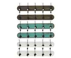 Urban Trends 35086-ast-ut Holz Kleiderbügel mit 5 Haken, Multicolor
