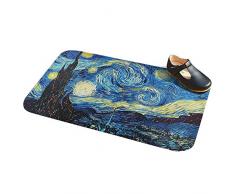 Cennbie Rutschfest Badteppich Super Soft Badvorleger Badezimmer Teppiche Saugfähig Groß Teppiche, 80 cm W x 49 cm L (Starry Night)