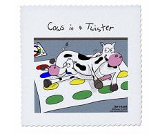 3dRose QS 4514 _ 1 Kühe in a Twister Bettdecke Platz, 10 von 25,4 cm