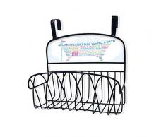 Die Stupell Home Decor Kollektion Typografie Badewanne über der Tür Organizer Korb