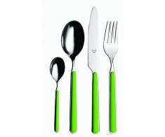 Mepra SPA 10A722024 Besteckgarnitur, Design Millen Vert Pomme, 24-teilig