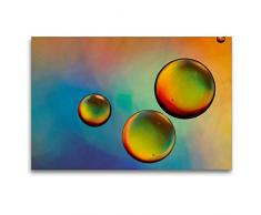 Premium Textil-Leinwand 120 x 80 cm Quer-Format Farbrausch mit Öl und Wasser 02 | Wandbild, HD-Bild auf Keilrahmen, Fertigbild auf hochwertigem Vlies, Leinwanddruck von Veronika Rix