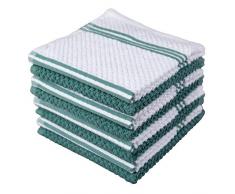 Karamell-Baumwolle Terry Küche Geschirrtuch, 8 Stück, 30,5 x 30,5 cm, baumwolle, blau, 12 in x 12 in