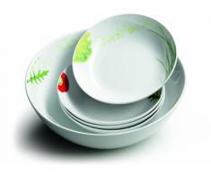 Domestic by Mäser, Serie Light Line, Salatschüsselset 5-teilig mit 1 Salatschüssel 30 cm und 4 Schüsseln 20.5 cm, feinstes Porzellan für etliche Verwendungsmöglichkeiten