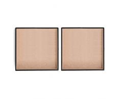 Glenor Co Schmuck-Organizer-Tablett – Set von 2 – stapelbare leere Schmuck-Ablagen ohne Trennwände – Ausstellen auf Kommode oder Schublade – kompatibel mit anderen Glenor Tabletts – schwarz