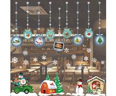 Eokeanon Fensteraufkleber, für Weihnachten, Winter, Wunderland Christmas Window Decal Jc-802