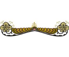 Indigos 4051719768770 Wandtattoo MF448 schÃ¶ne Blumes Ornament 120 x 26 cm