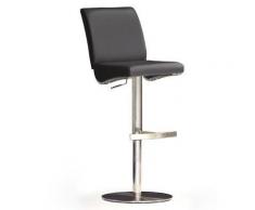 Robas Lund, Stuhl, Barstuhl, Barhocker, Di.az, 360 Grad drehbar, Edelstahl/schwarz, 50 x 42 x 112 cm, DIRE10SX
