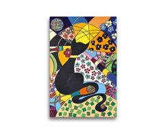 Premium Textil-Leinwand 30 x 45 cm Hoch-Format Lady-Kätz, Petra Kolossa, Acryl auf Leinwand, 70x50, 2017 | Wandbild, HD-Bild auf Keilrahmen, Fertigbild auf hochwertigem Vlies, Leinwanddruck von Petra Kolossa