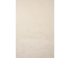 Pilepoil Teppich - weib 140 x 200 cm - Kunstpelz - französische Herstellung