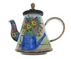 Kelvin Chen Teekanne, emailliert, Blumen-Design, Gießkanne