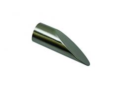 GARDINIA Endknöpfe für Gardinenstangen, 2 x Endstück Elypse, Serie Chicago, Metall, Edelstahl-Optik, Durchmesser 20 mm