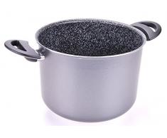 ALLUFLON Tradizione Italia Kochtopf 22 cm, Aluminium, Schwarz, 22 cm