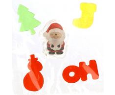 Cepewa 60830 MagicGel Fensterbilder Weihnachten Santa mit LED Beleuchtung