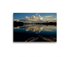 Premium Textil-Leinwand 45 x 30 cm Quer-Format Okavango Caprivi | Wandbild, HD-Bild auf Keilrahmen, Fertigbild auf hochwertigem Vlies, Leinwanddruck von Günter Franz Müller Fotografie