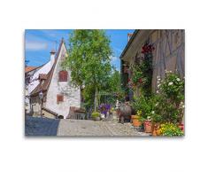 Premium Textil-Leinwand 120 x 80 cm Quer-Format Romantisches Sulzfeld | Wandbild, HD-Bild auf Keilrahmen, Fertigbild auf hochwertigem Vlies, Leinwanddruck von Hanna Wagner