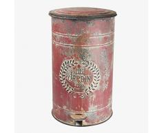 Better & Best Treteimer, rund, Wein, rostfrei, Maße 27 x 27 x 45 cm, Material: Eisen/bemalt, Einheitsgröße