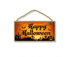 Honig Tau Gifts Happy Halloween – 12,7 x 25,4 cm Aufhängen Halloween Schilder, Wand Kunst, Deko Holz Schild, Halloween Decor