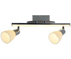 Näve Leuchten LED Deckenleuchte Ibiza, Metall, Chrom, 39 x 8 x 22 cm