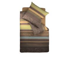 fleuresse G102240-0007-0300 Satin Bettwäsche modern classic 155 x 220 cm braun / oliv