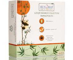 RUN2BED Matratzenschoner, wasserfest, Bambus California King weiß