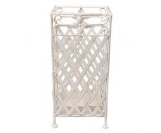 Clayre & Eef 6Y2413 Schirmständer weiß 22 x 22 x 43 cm