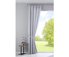 Gardinenbox Vorhang mit Jacquardmusterung und Effektgarn HxB 254x140 cm Aqua »Sivas« Blickdicht verdeckte Schlaufen und Kräuselband Moderne Optik, 20190350