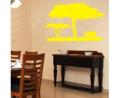 INDIGOS 4052166116497 Wandtattoo w553 Afrika / Steppe Wandaufkleber, 96 x 61 cm, gelb