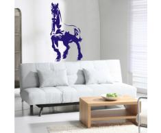 INDIGOS 4052166078122 Wandtattoo W455 Pferd Tier Stall Wandaufkleber 80 x 44 cm, blau